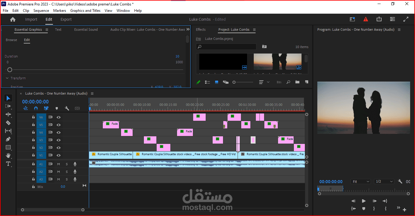 مونتاج فديو احترافي وجذاب