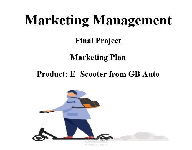 Full marketing project for E-scooter