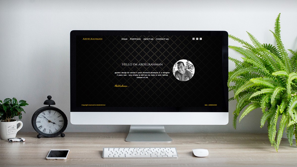 تصميم لموقع الشخصى