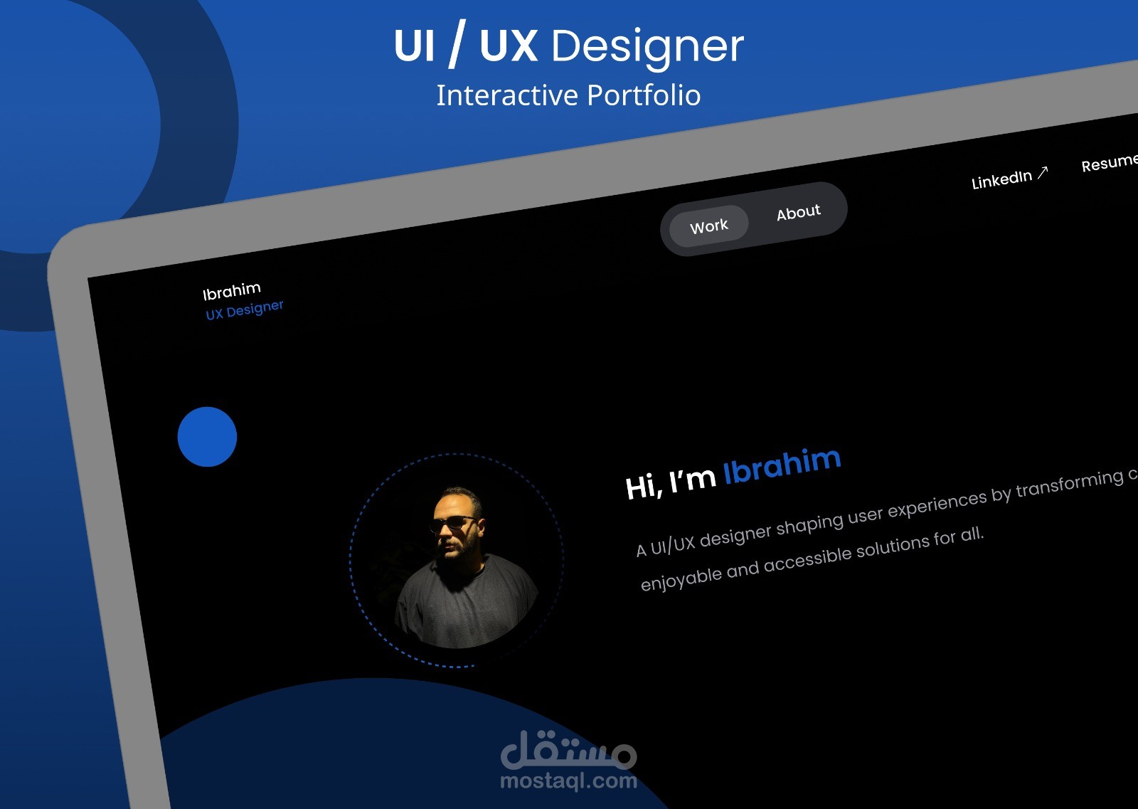 Interactive Portfolio | Ibrahim Ahmed | UI UX Designer