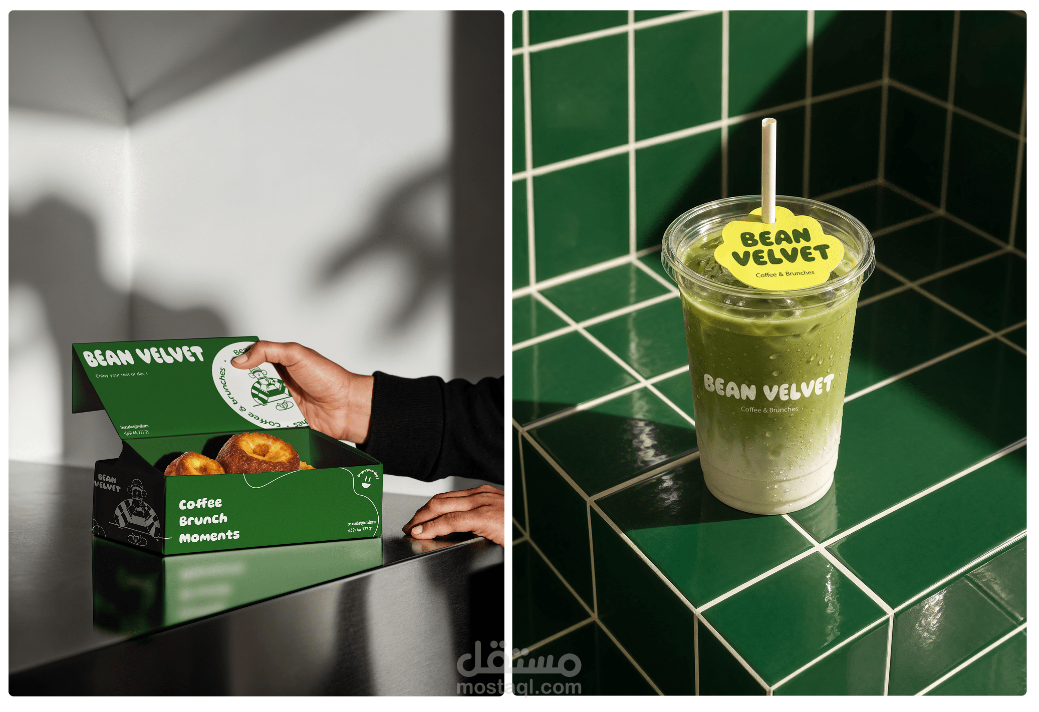 تصميم هوية بصرية متكاملة لمقهى Bean Velvet