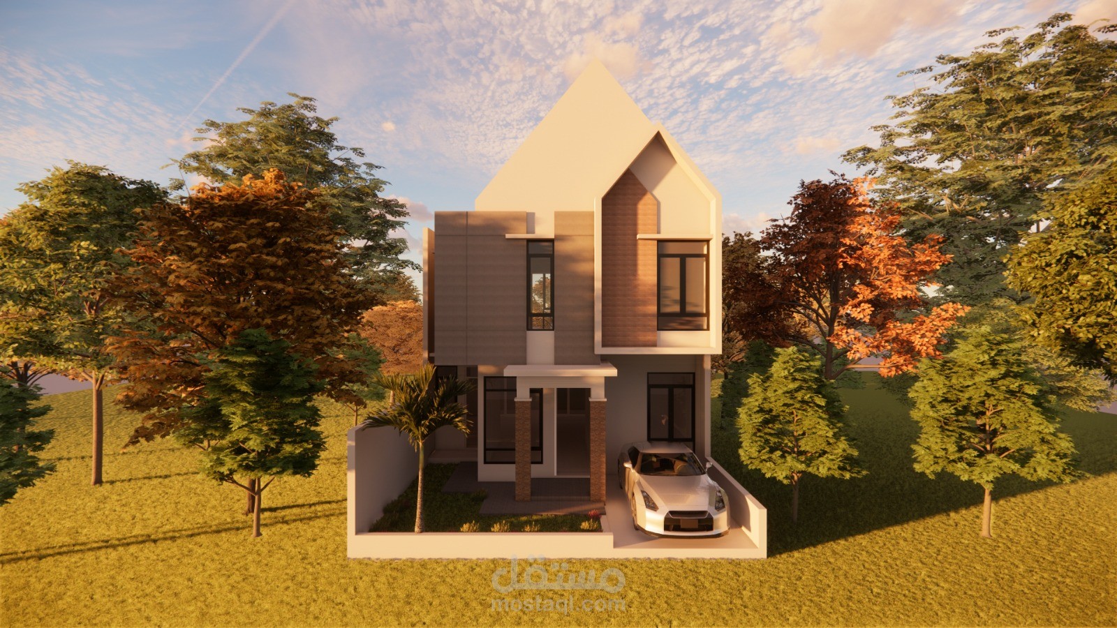 تصميم واجهة منزل حديث