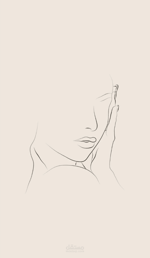 تصميم دعاية لمركز تجميل تحت الإنشاء