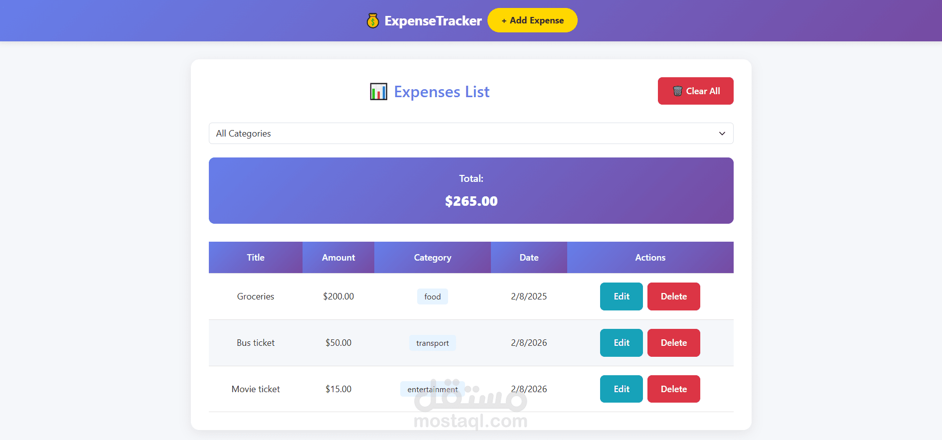 Expense Tracker
