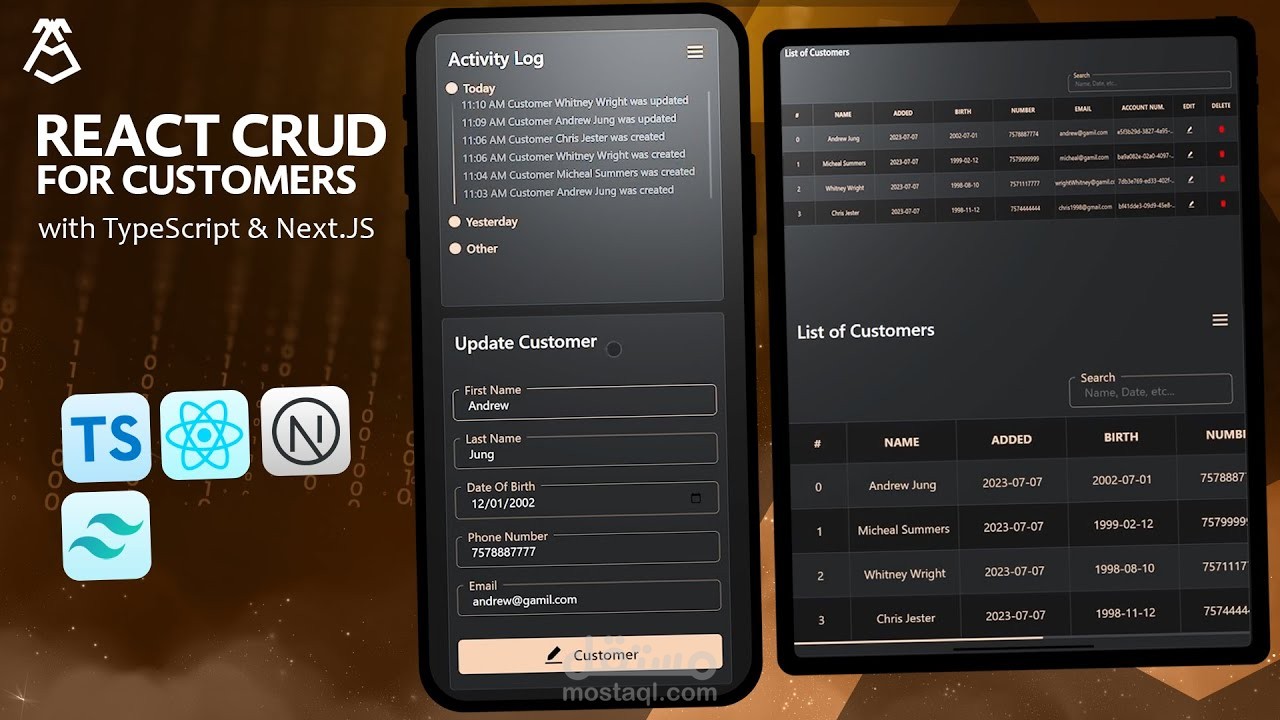 React Crud using TypeScript | Next.js | Redux | Tailwind