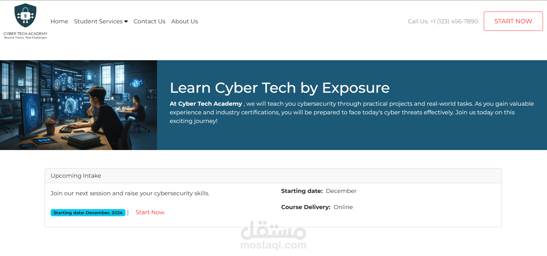 موقع لكلية كندية مرتبط مع نظام التعليم moodle