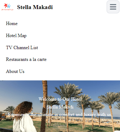 Hotel page for clients