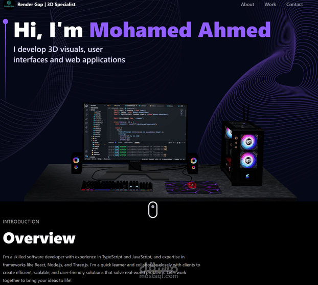 3D Portfolio with three.js and framer motion