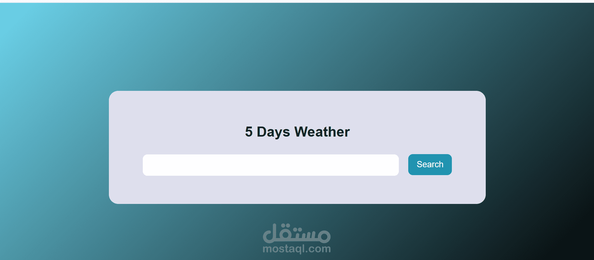 Weather App | React, RESTful API, CSS    .