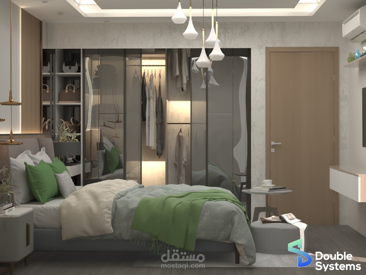 تصميم داخلي لرسبشن شقه سكنية