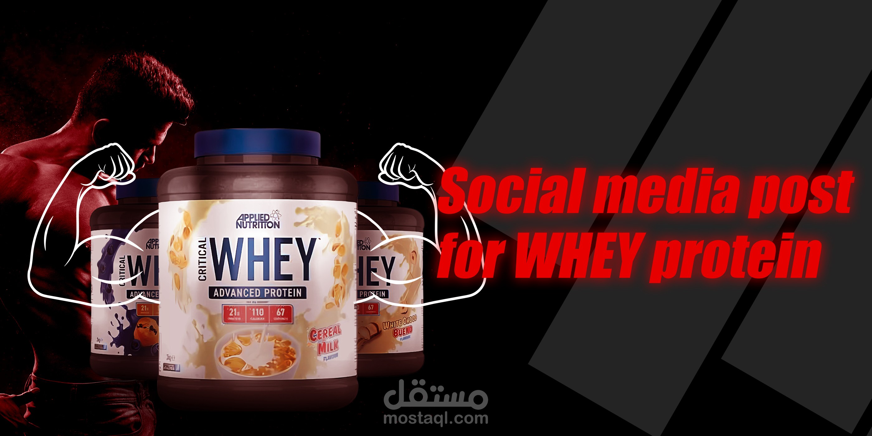 Social media post for WHEY protein