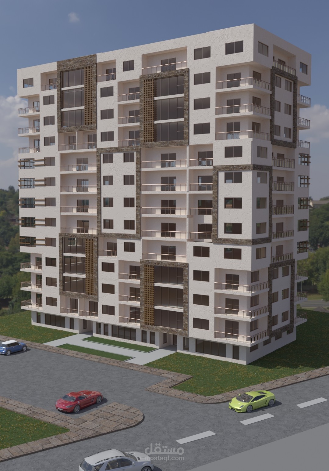 تصميم  خارجي لبرج سكني