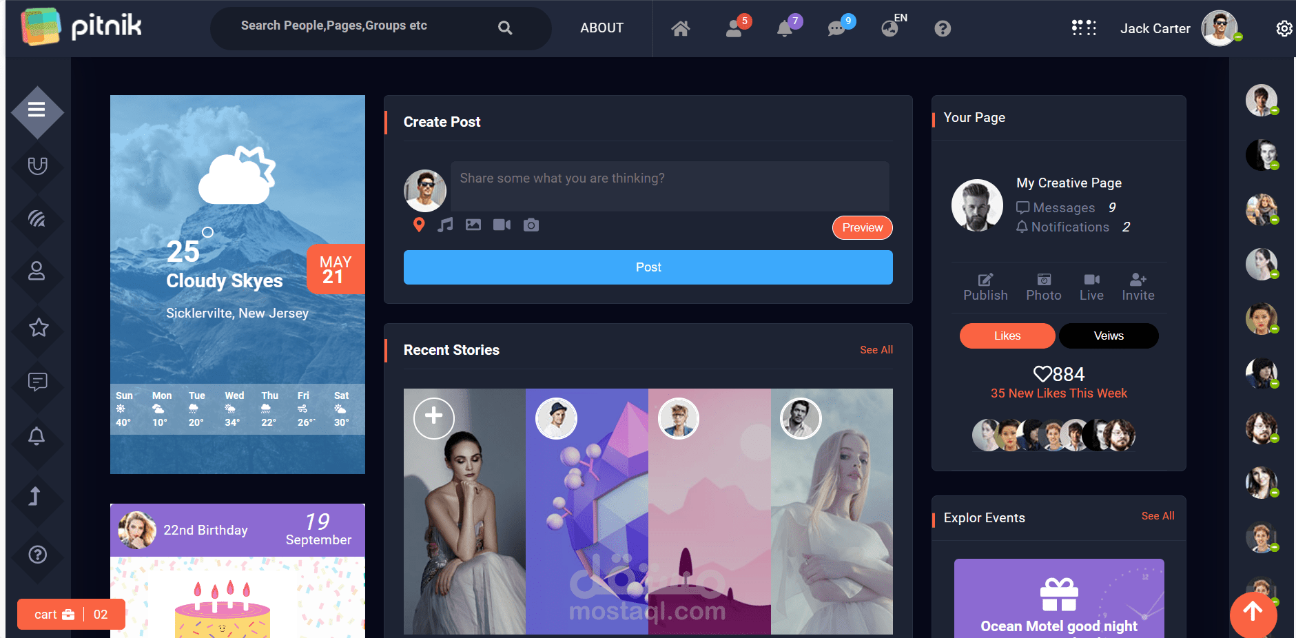 clone of social media page