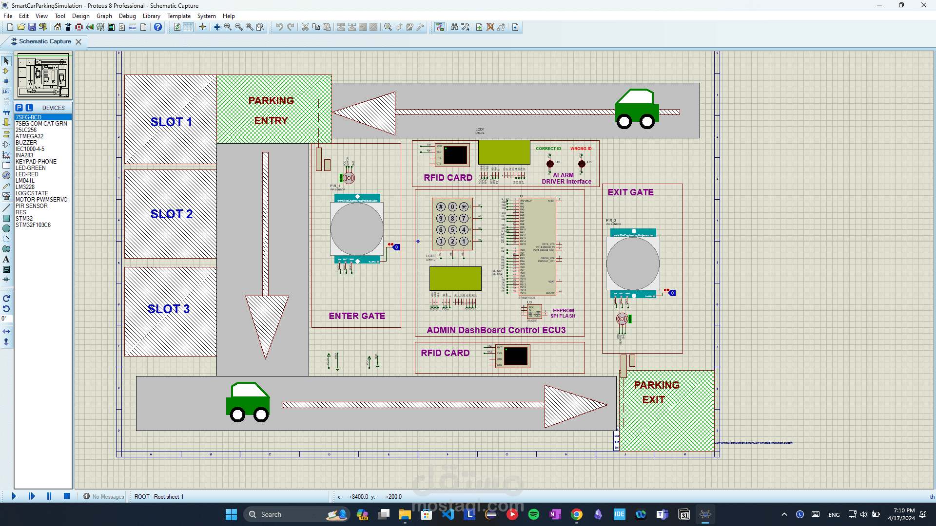 نظام مواقف السيارات الذكي STM32