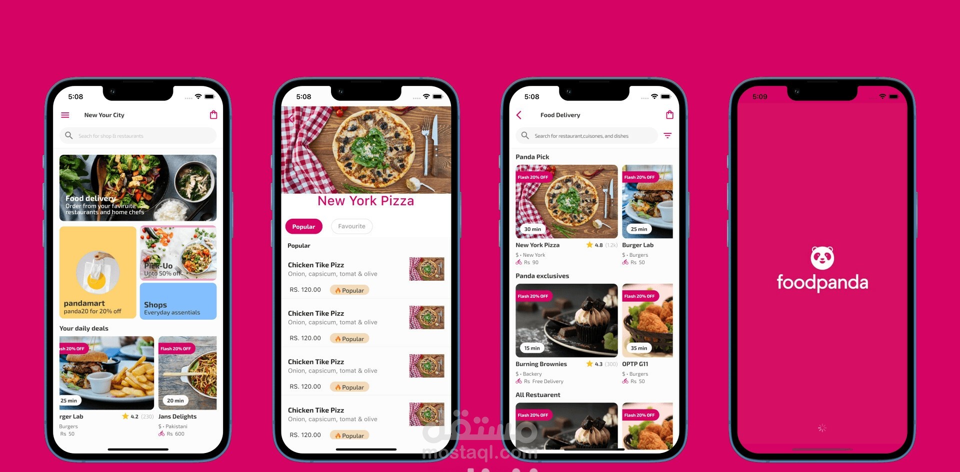 عمل وبرمجة تطبيق "Foodpanda"