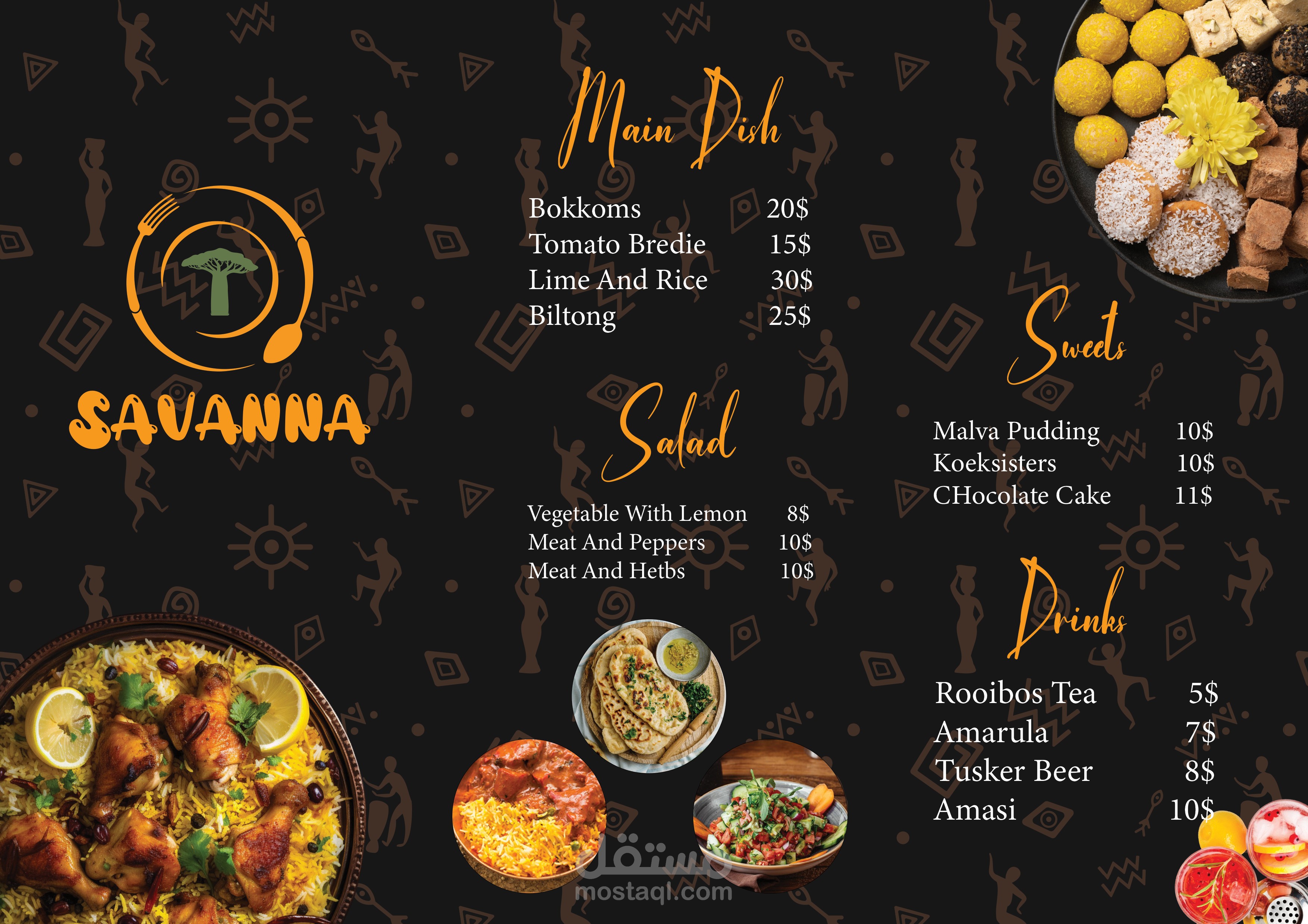 Restaurant menu design
