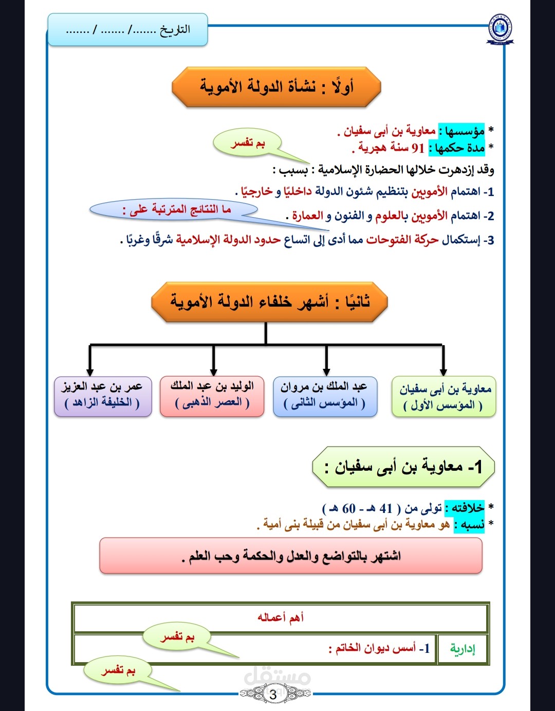 تصميم بوكليت الوحده الثانيه ماده الدراسات الاجتماعيه