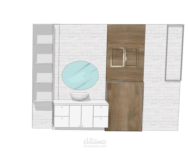 تصميم وحدات الحمام باستخدام برنامج كيتشن درو لتصميم المطابخ والديكور