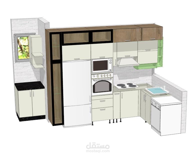 تصميم مطبخ باستخدام برنامج كيتشن درو والاوتوكاد