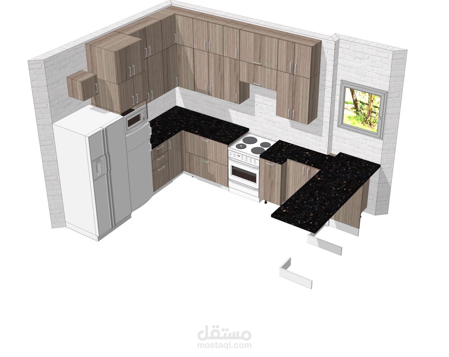 تصميم مطبخ باستخدام برنامج 3D Max