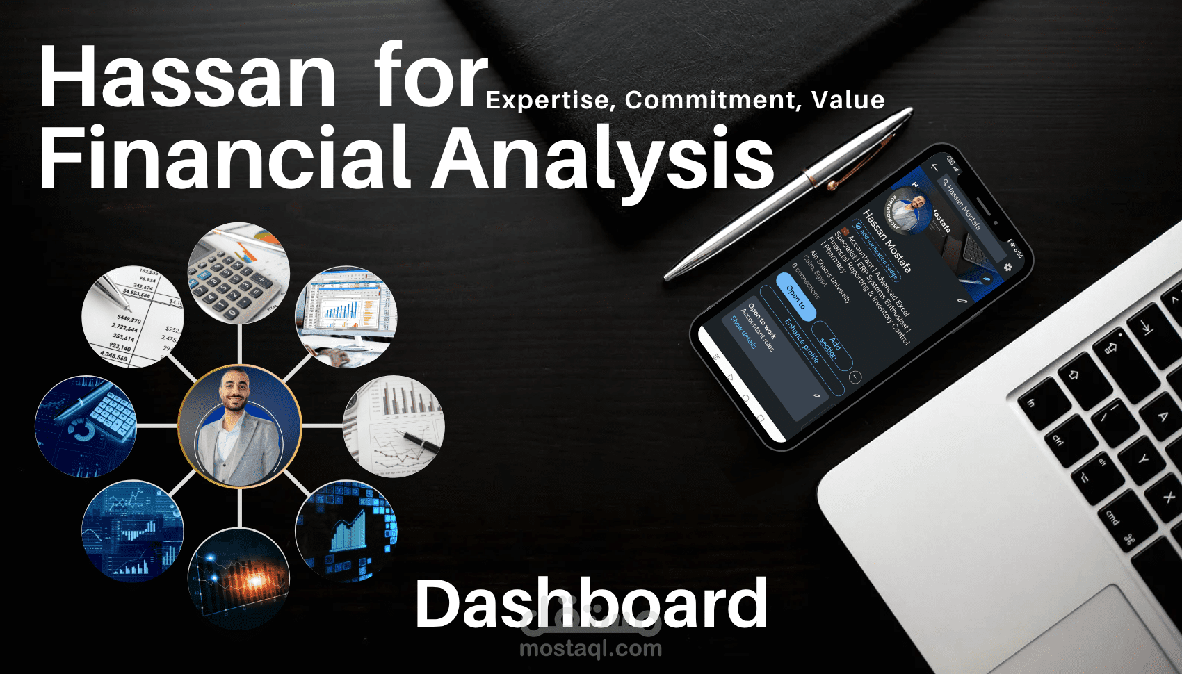محاسب بخبرة قوية في تصميم Dashboards محاسبية احترافية باستخدام Excel.
