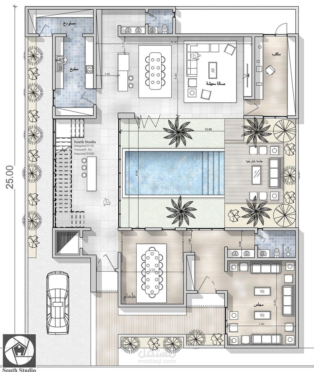 تصميم  معمارى داخلى بإستخدام الاوتوكاد