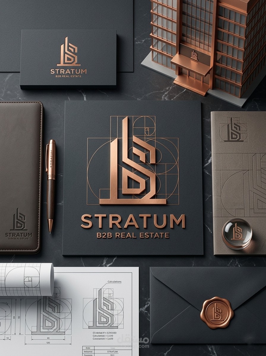 هوية بصرية متكاملة - STRATUM العقارية