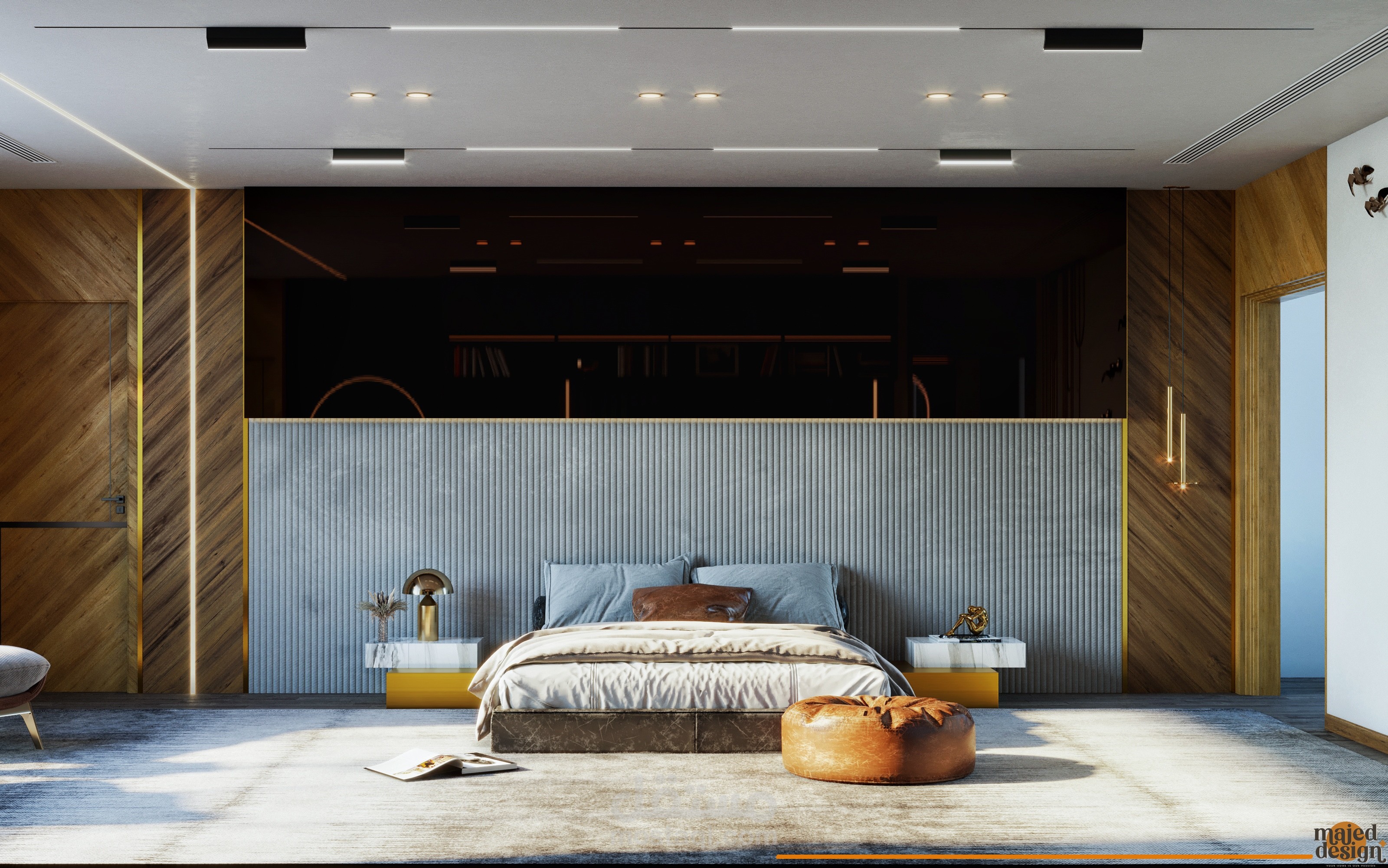 تصميم داخلى غرفة نوم لفيلا دبي 3Dsmax , Corona render