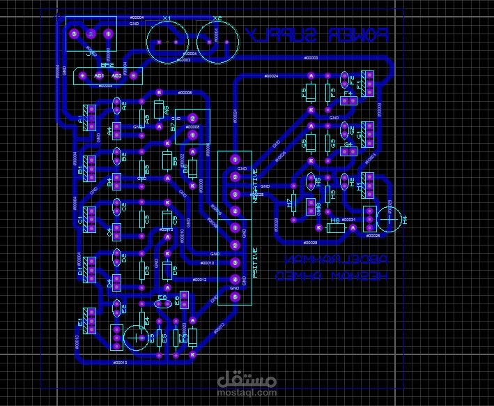 تصميم لوحة الدوائر المطبوعة (PCB) لمصدر طاقة (power supply)