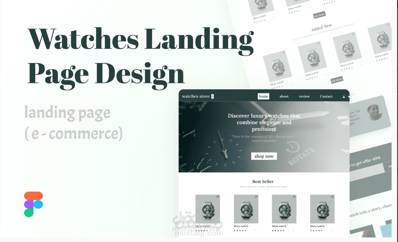 صفحة هبوط لموقع تجاري