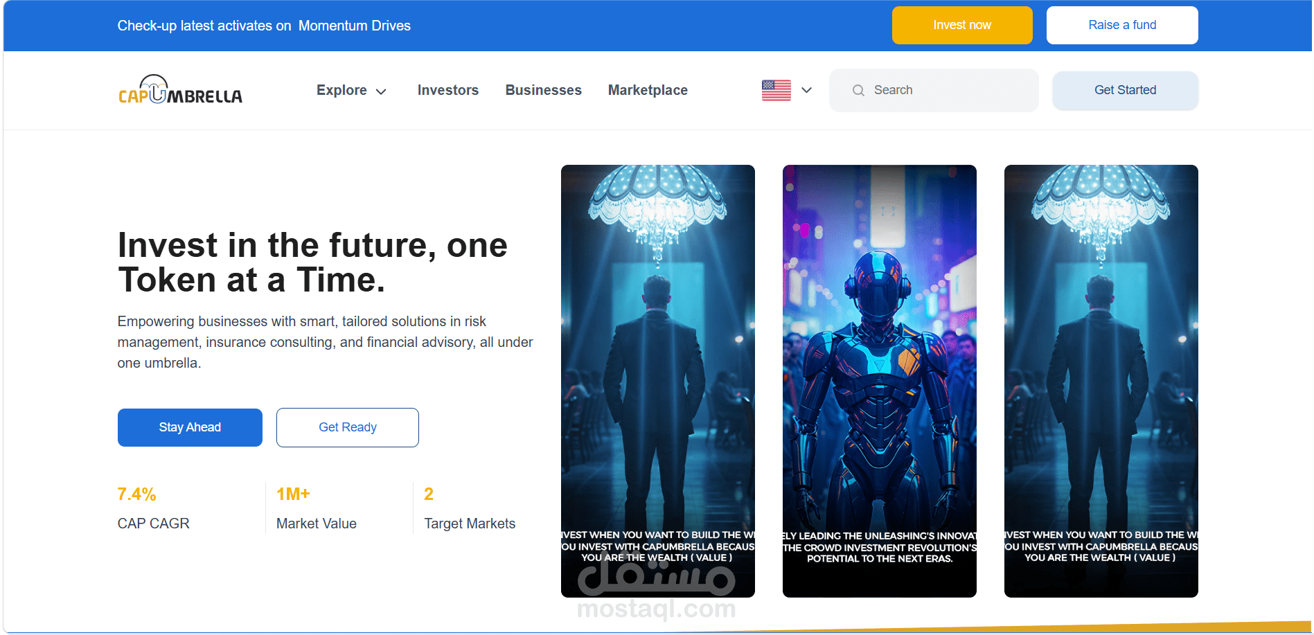 CapUmbrella | واجهات منصة استثمارية