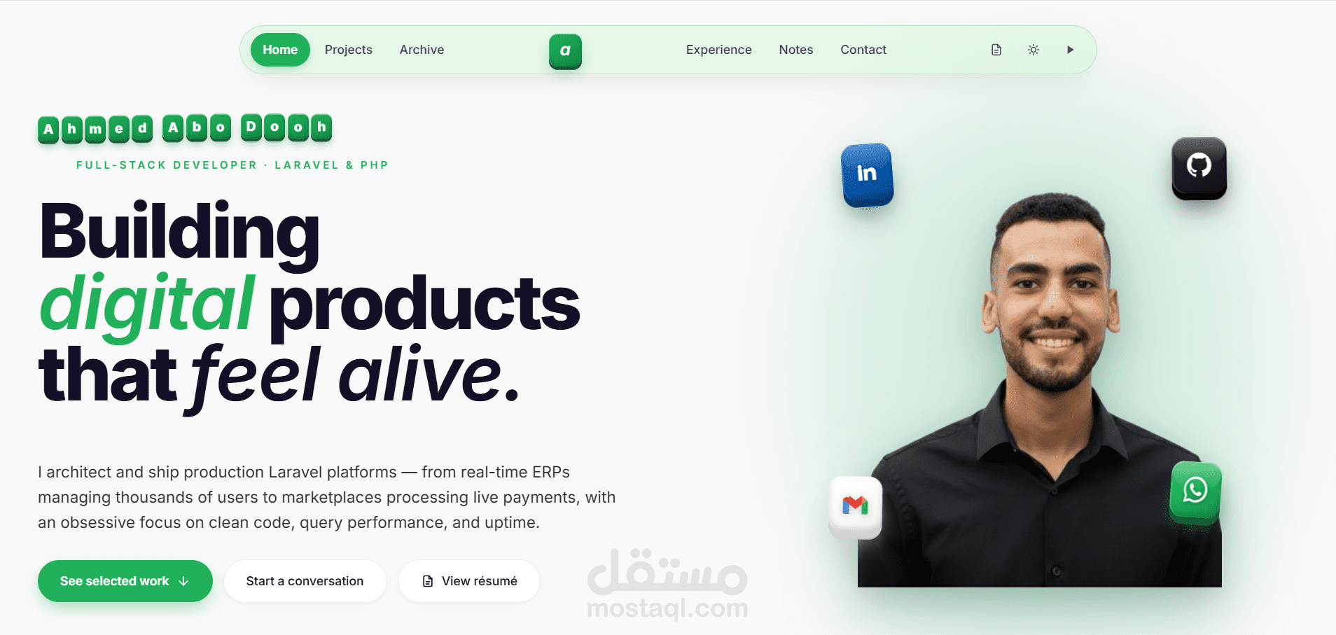 Ahmed Abo Dooh Portfolio | موقع شخصي لعرض المشاريع والخدمات