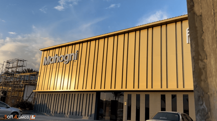 عرض بصري احترافي لأحد مشاريع واجهات المباني