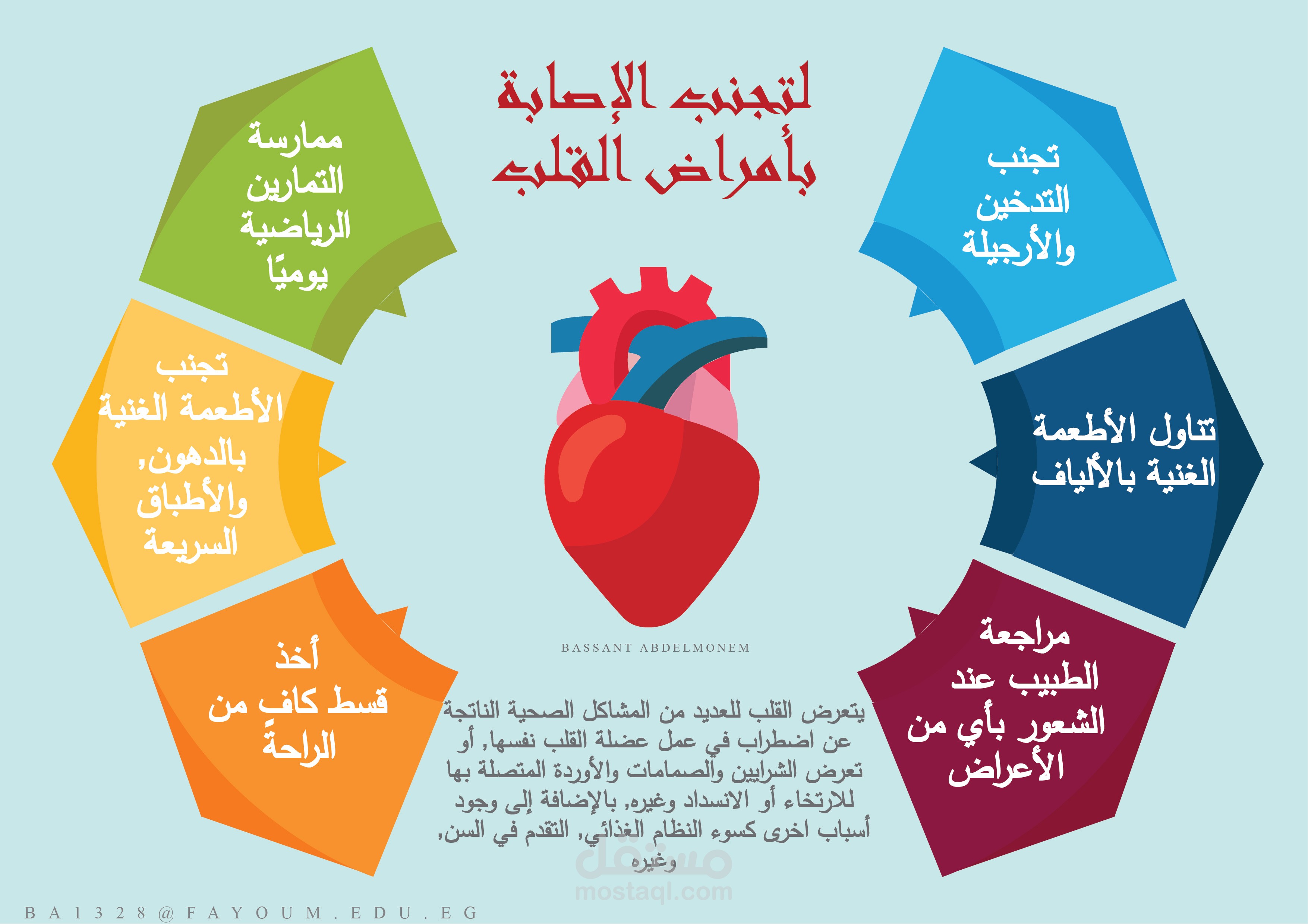 إنفوجرافيك عن القلب