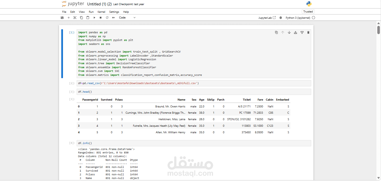 نموذج Machine Learning للتنبؤ بالنتائج باستخدام Python