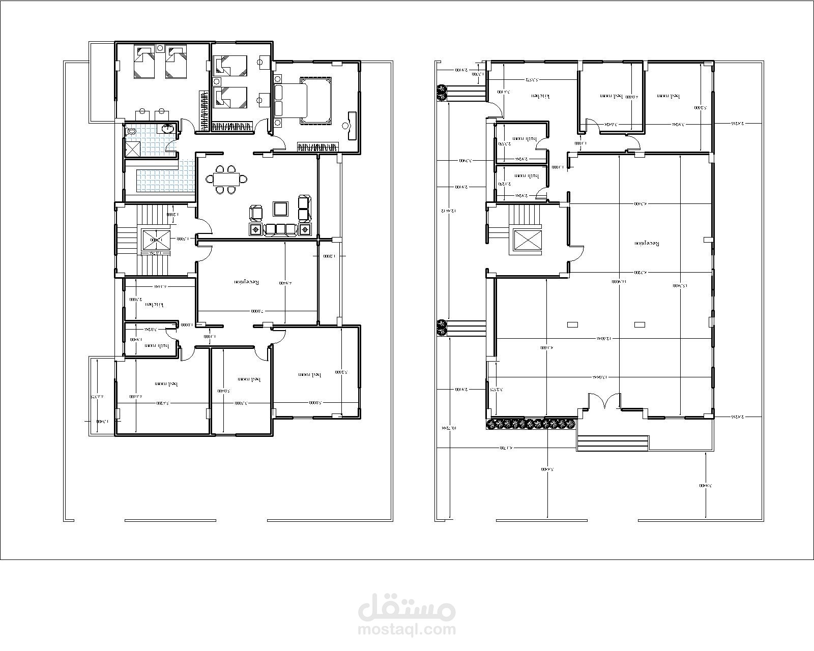 مسقط أفقي لبناية