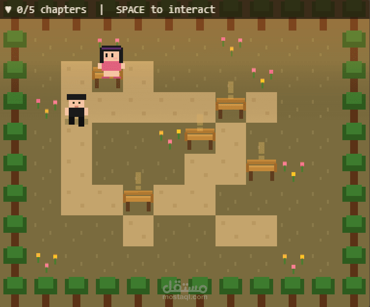 لعبة رومانسية قصيرة بأسلوب Pixel-Art تعمل في المتصفح