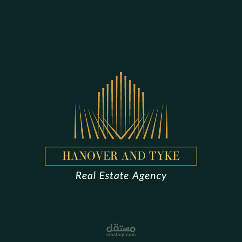 Deep green and brown modern minimalist real estate agency
