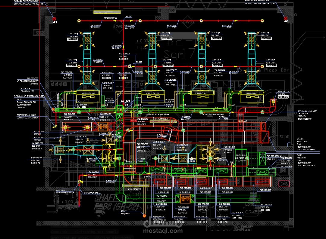 رسم دور ميكانيكا HVC,FIE,PLUMBING