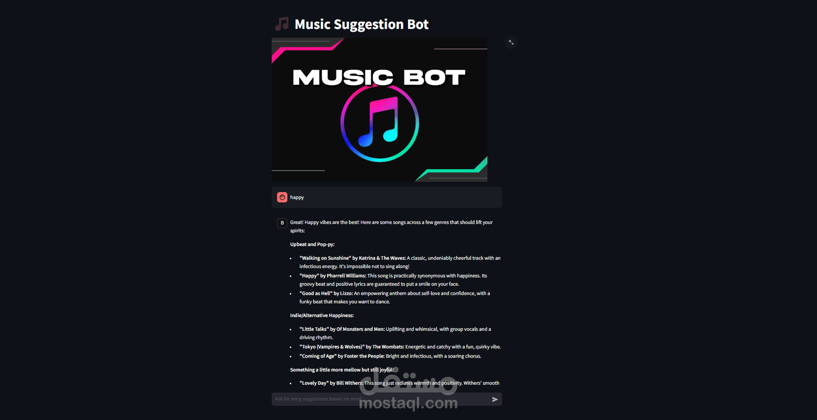 Music Suggestion Bot