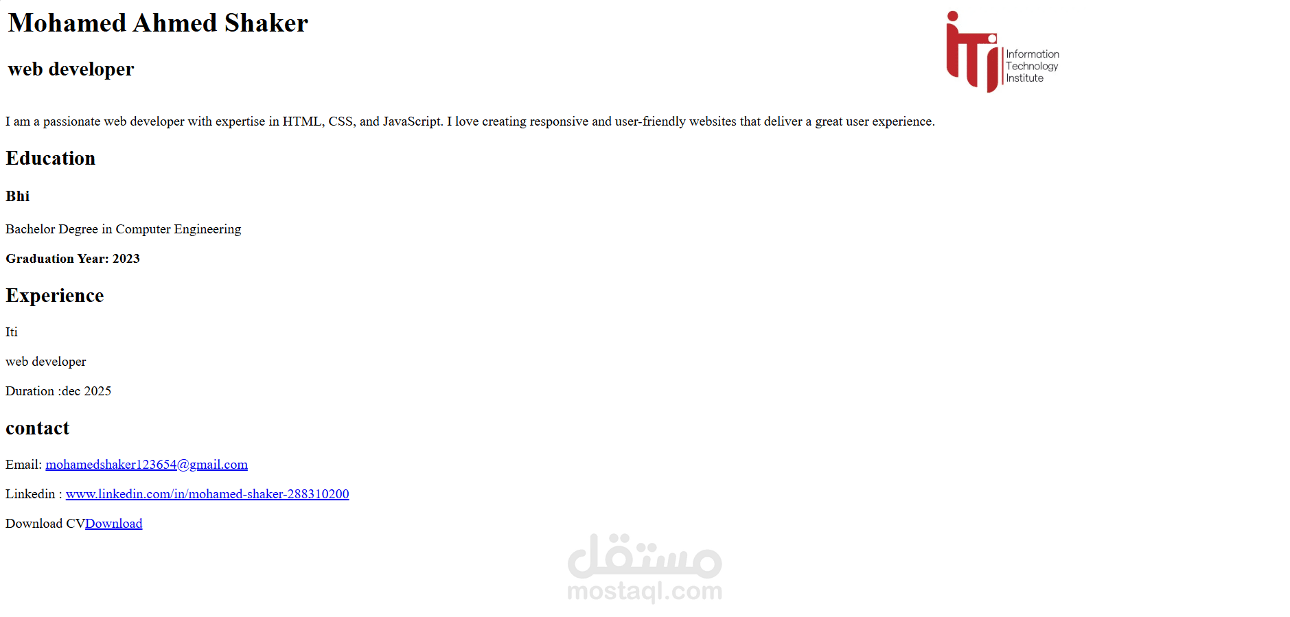 cv web