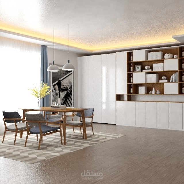 تصميم داخلى لشقة منزلية