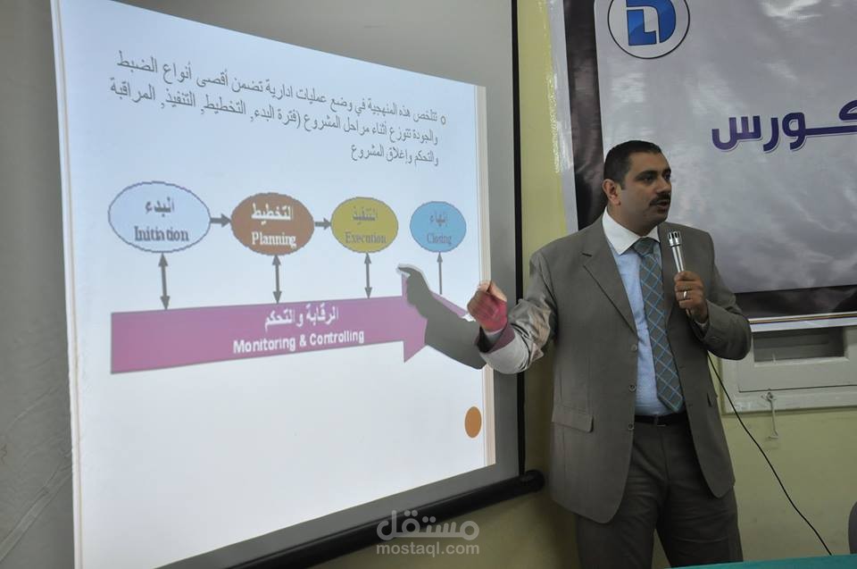 تدريب - محاضرة للتعريف بأهمية كورس إحتراف إدارة المشروعات PMP بنقابة المهندسين