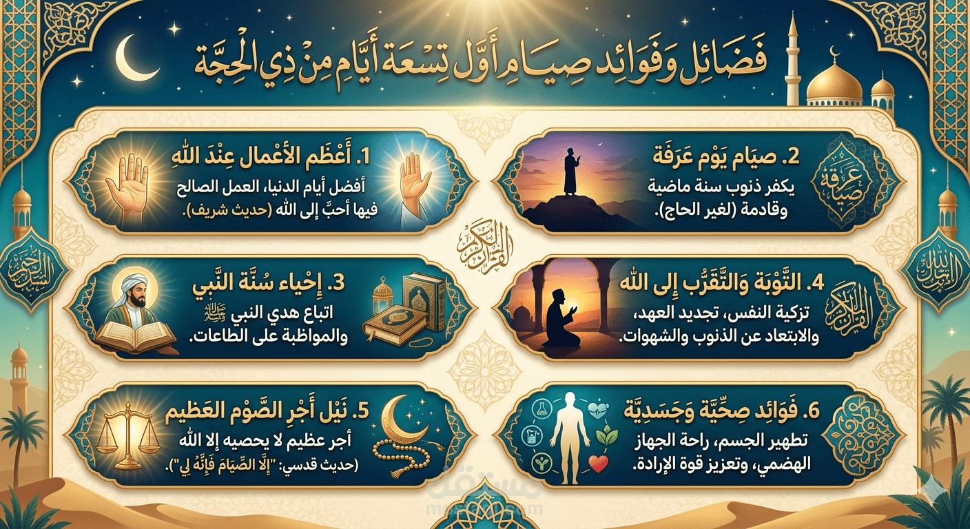فضائل وفوائد صيام العشر الأوائل من ذي الحجة