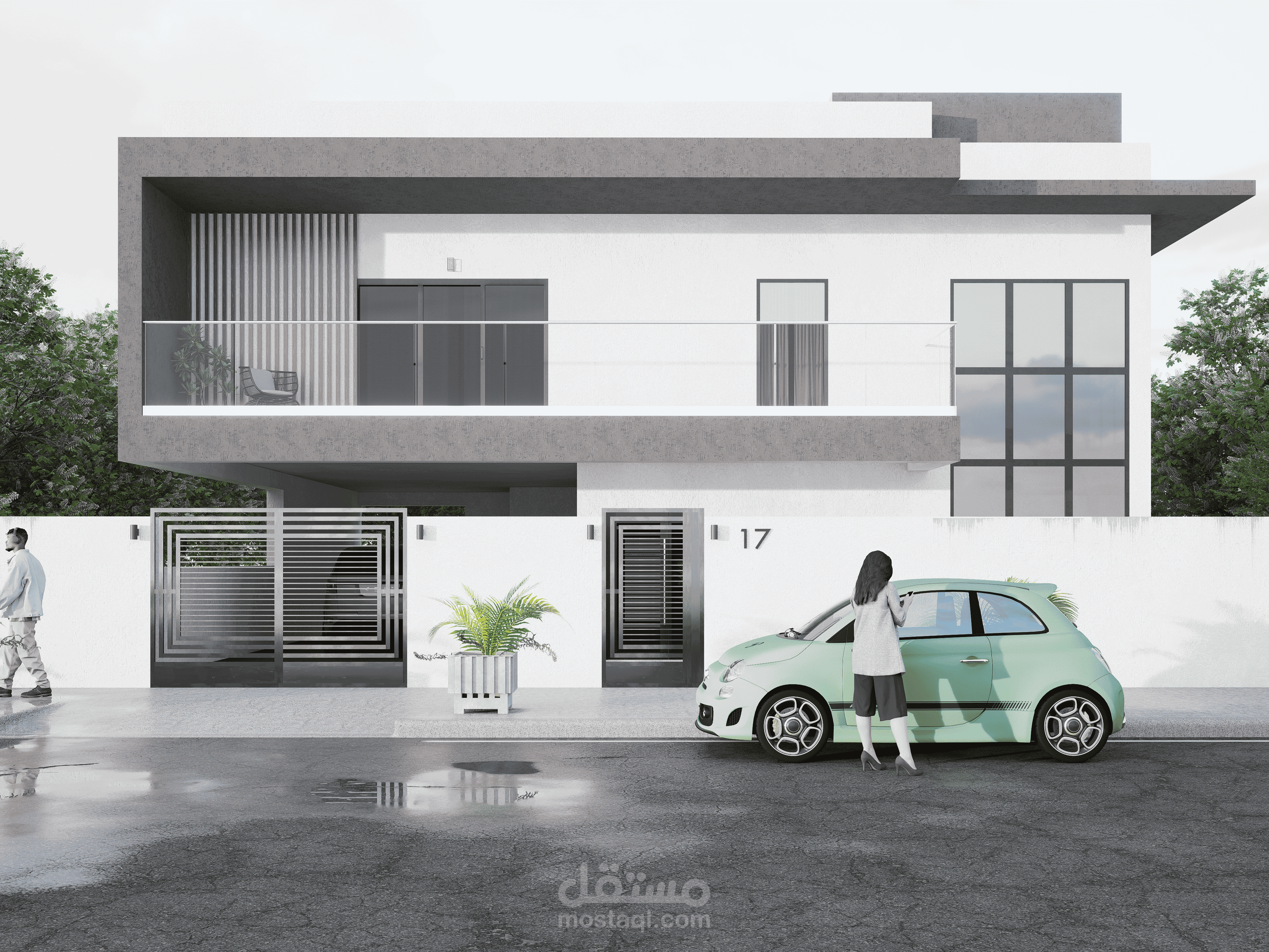 تصميم فيلا عصرية | سكتش أب و D5 رندر