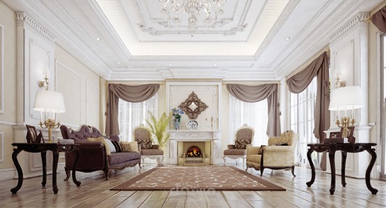 تصميم داخلي فيلات سكنية