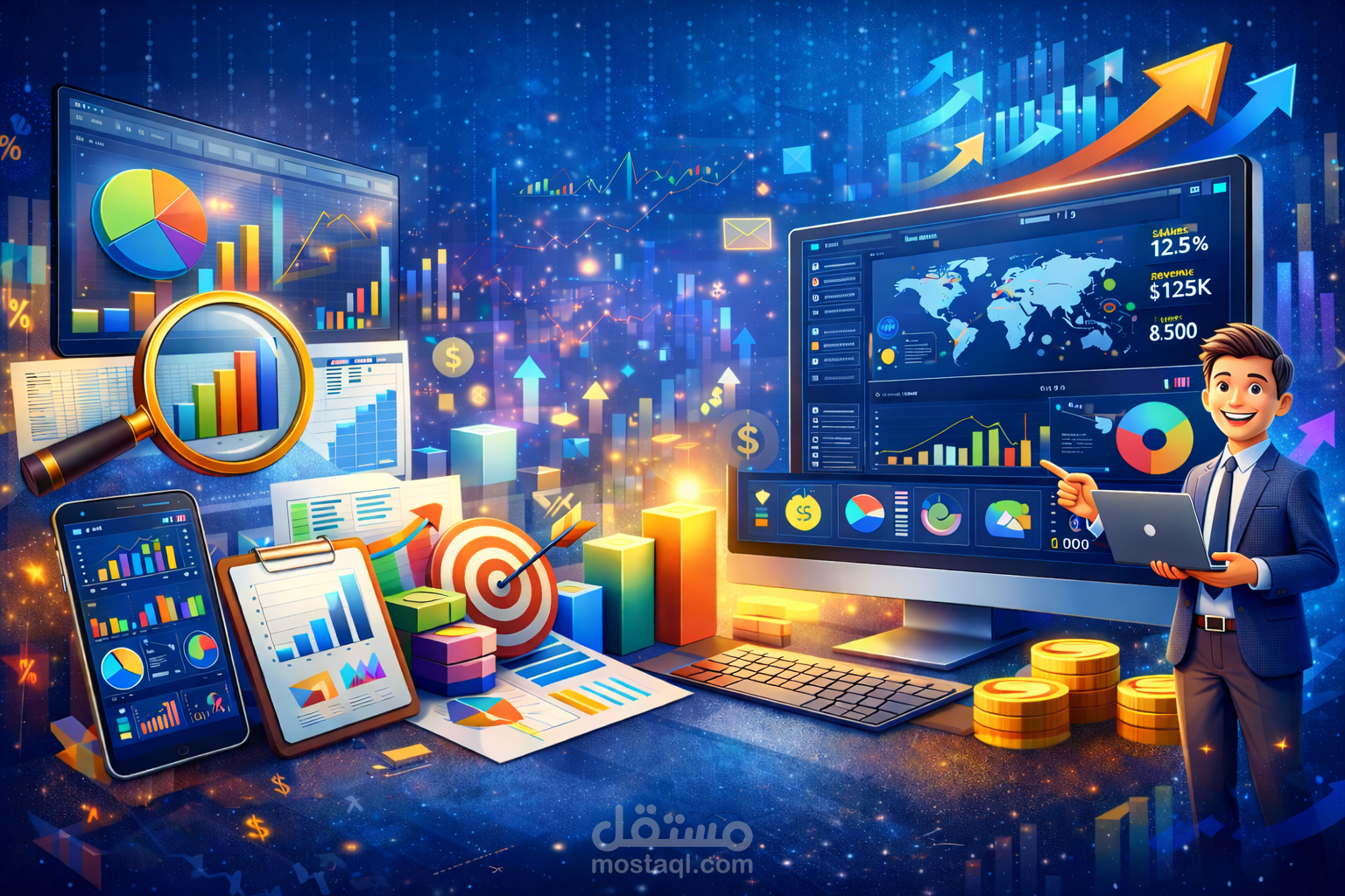 تصميم داشبورد ديناميكية على برنامج Power BI