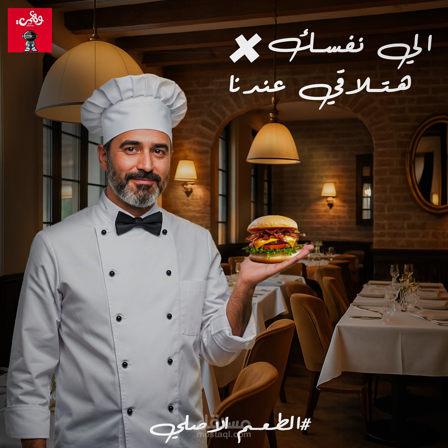 تصمييم لمطعم وهمي