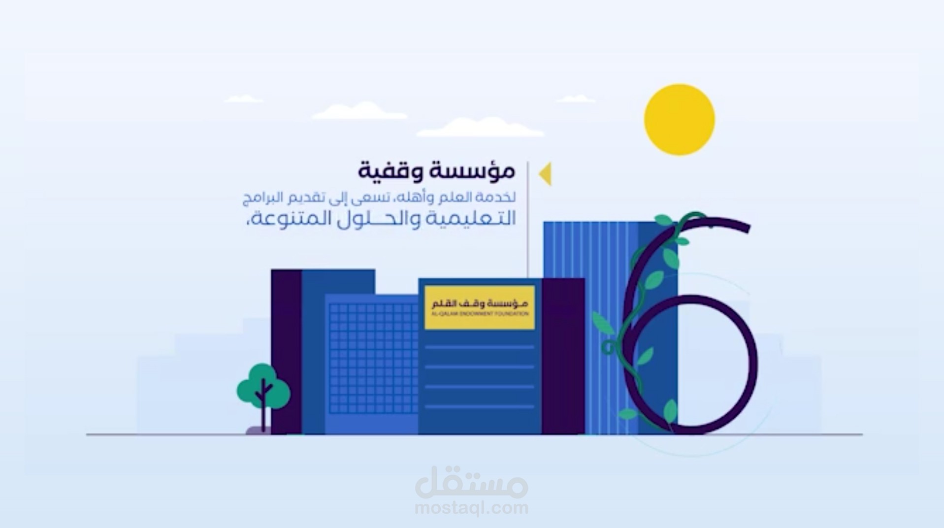 موشن جرافيك ( مؤسسة وقف القلم )