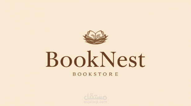 BookNest – Bookstore Logo Design